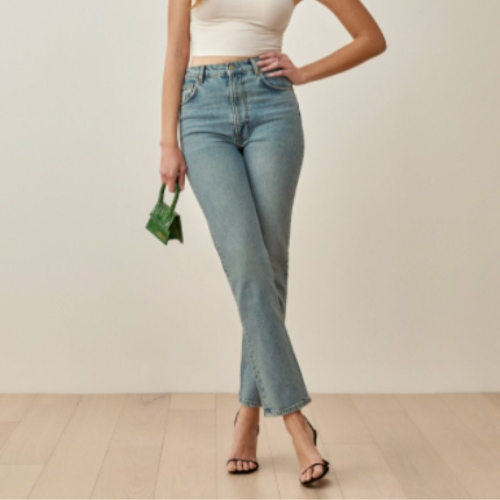 Reformation Liza Ultra High Rise Straight Jeans